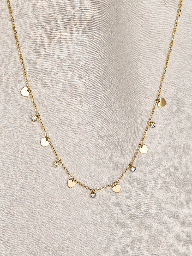 Amora Heartfall Necklace - Golden