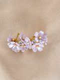 Lavender Bloom Crystal Earrings - Purple thumbnail